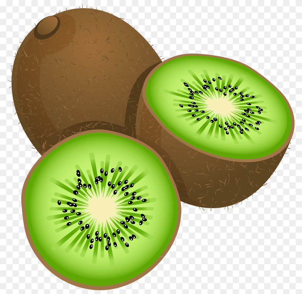 Large Painted Kiwi Frut Clipart Kiwi Clipart, Food, Fruit, Plant, Produce Free Png
