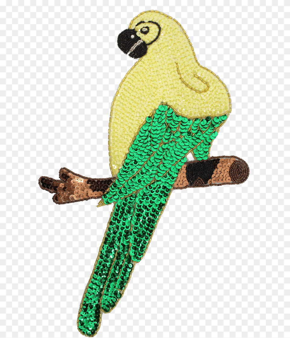 Large Parrot Beaded Amp Sequin Applique, Animal, Beak, Bird Free Png Download