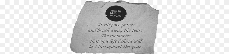 Large Personalized Garden Memorial Stone Kayberry Silently We Grievefor Local Engraving, Clothing, T-shirt, Text, Plaque Free Transparent Png