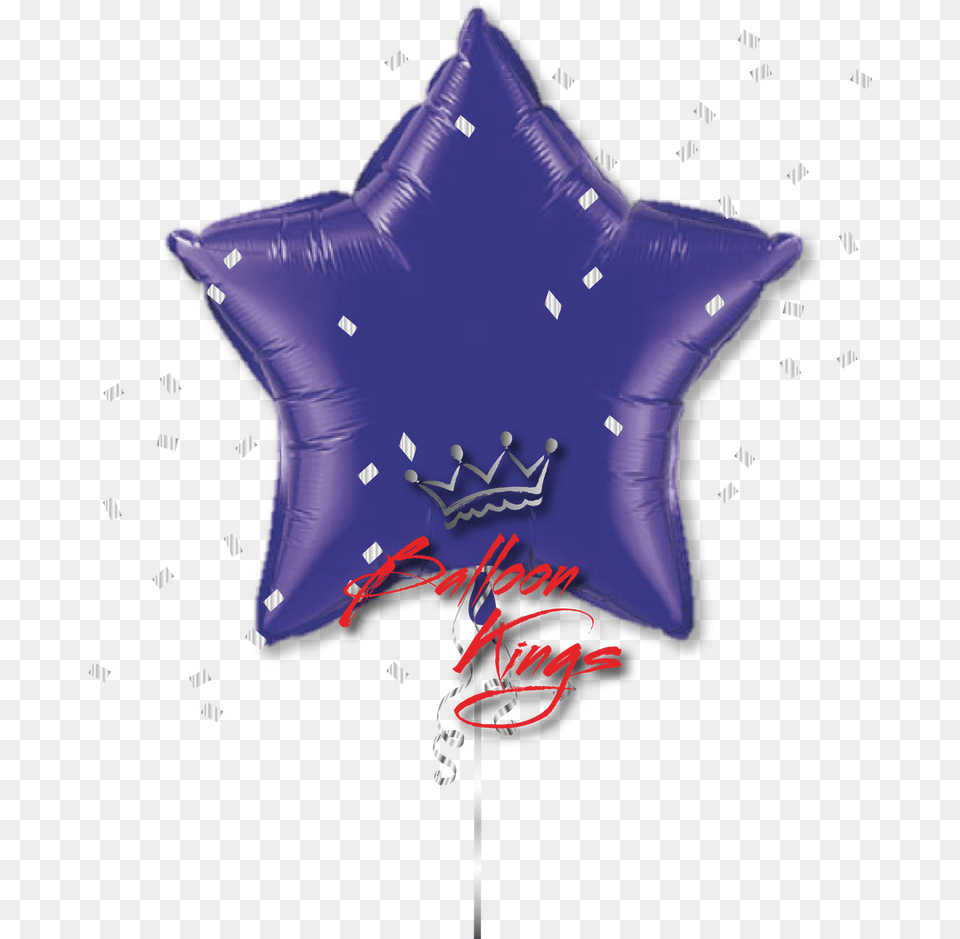 Large Purple Star Globo Con Forma De Estrella, Balloon, Symbol, Animal, Fish Free Transparent Png