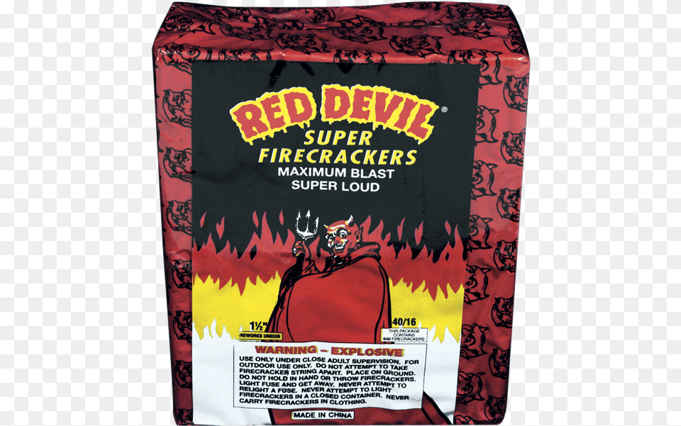 Large Red Devil Fireworks, Advertisement, Poster, Person Free Png