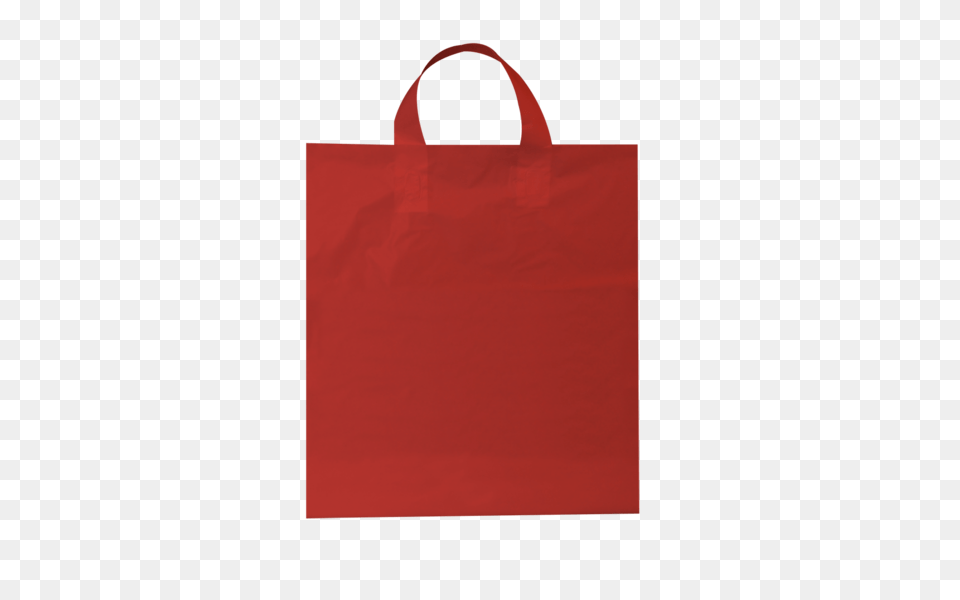 Large Red Plastic Bags With Soft Loop Handles, Bag, Tote Bag, Shopping Bag, Accessories Png Image