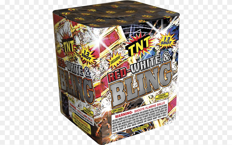 Large Red White Boom Tnt Fireworks Free Png Download