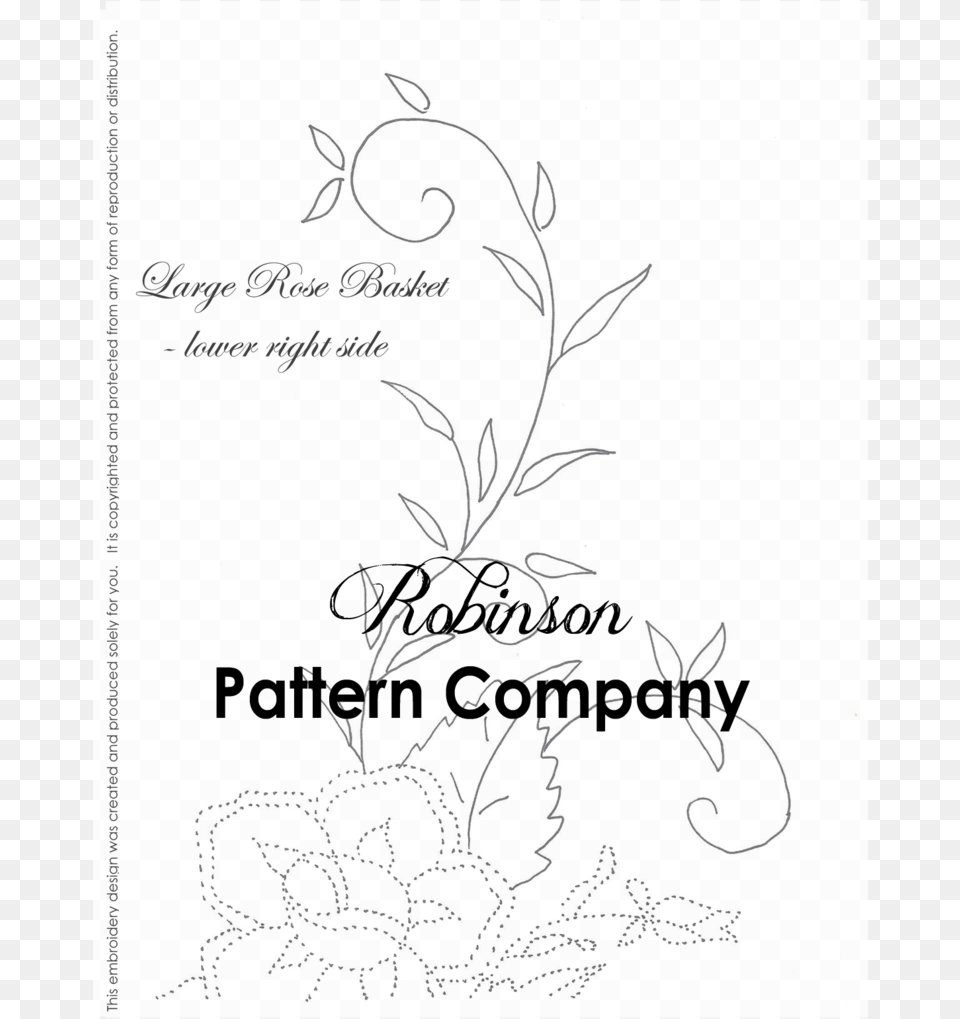 Large Rose Basket Hand Embroidery Pattern Bow Hand Embroidery Design, Art, Floral Design, Graphics, Envelope Free Png Download