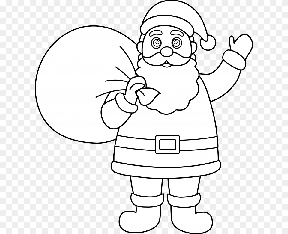 Large Santa Face Coloring, Baby, Person, Head, Cartoon Free Png