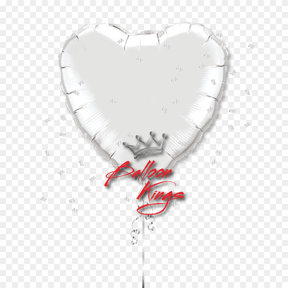 Large Silver Heart Heart, Balloon Png