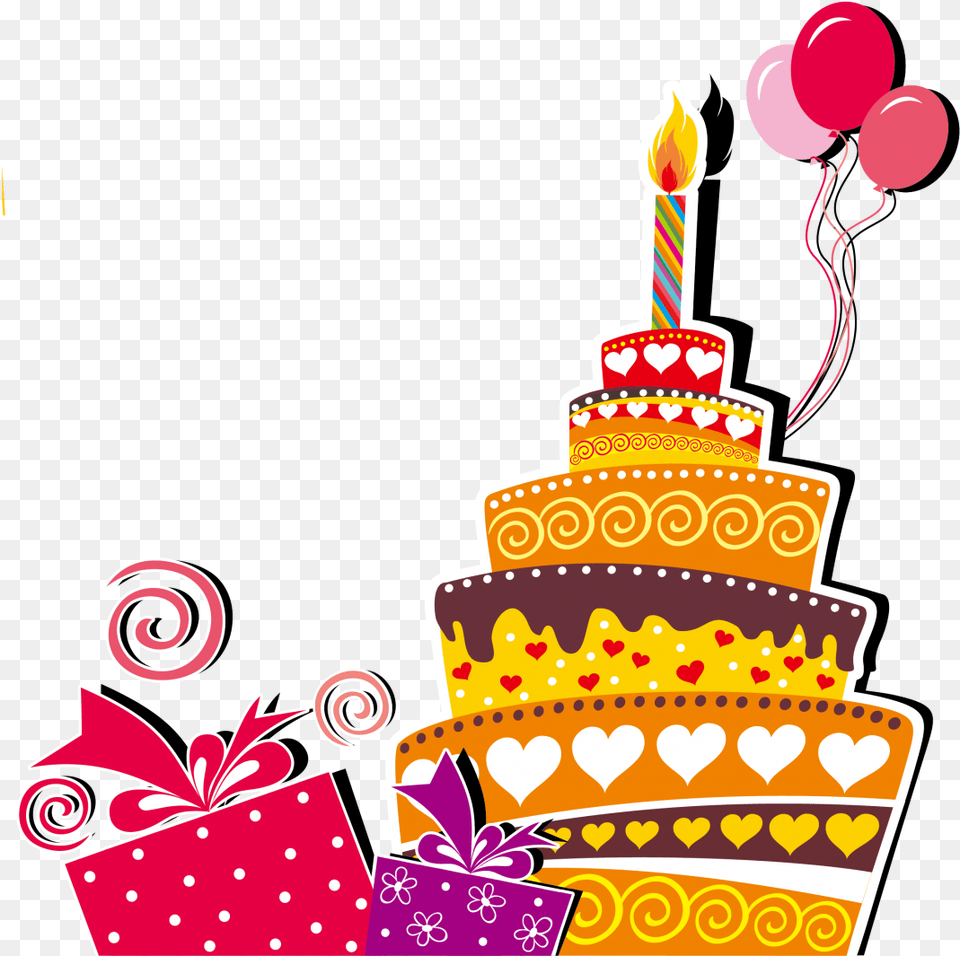 Large Size Of Animated Birthday Emoji For Facebook Cakes And Gifts, Cake, Dessert, Food, People Free Transparent Png