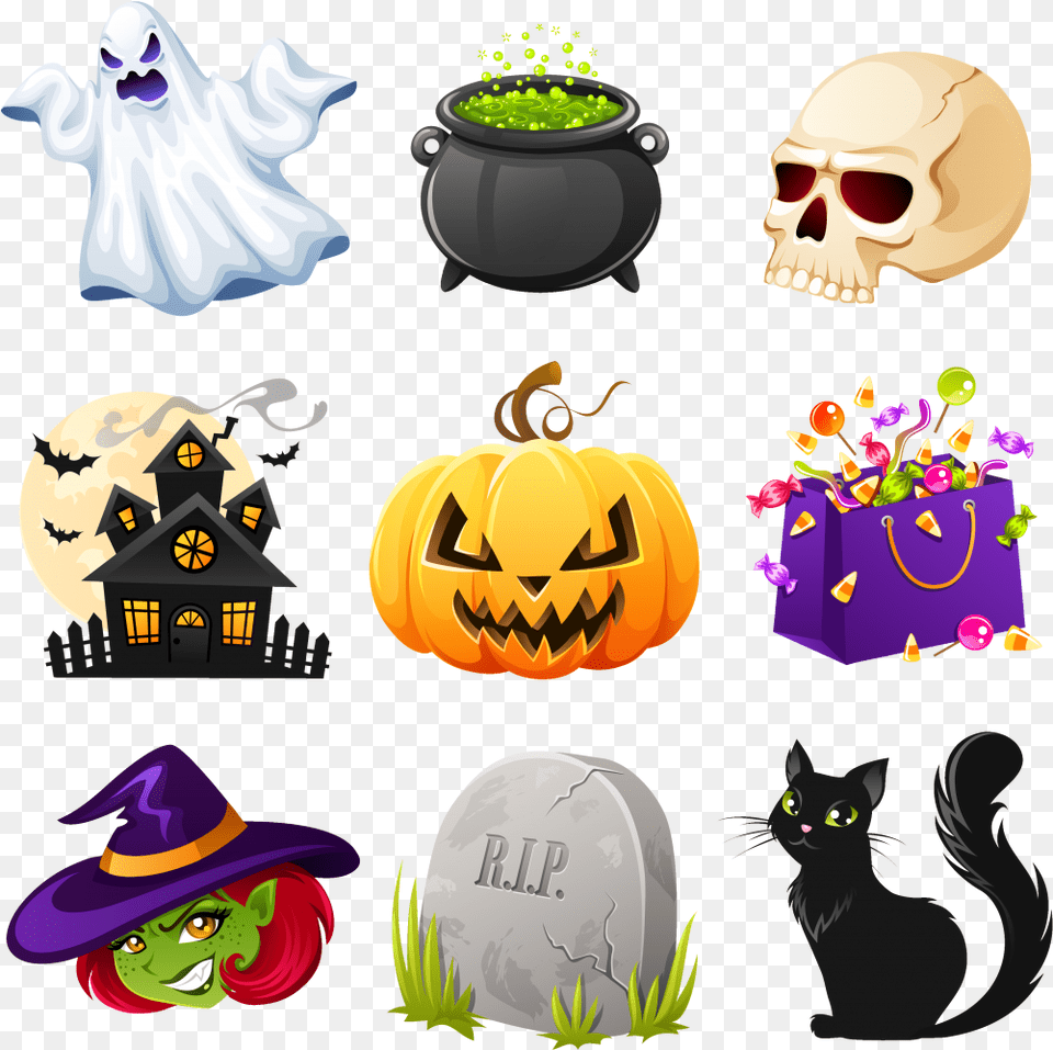 Large Size Of Halloween Creepy Clipart Creepy Halloween Decorations Clipart, Festival, Hat, Clothing, Animal Free Transparent Png