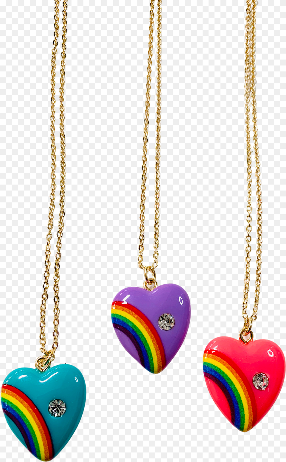 Large Size Vintage Rainbow Heart Necklace Solid, Accessories, Jewelry, Pendant, Locket Free Transparent Png