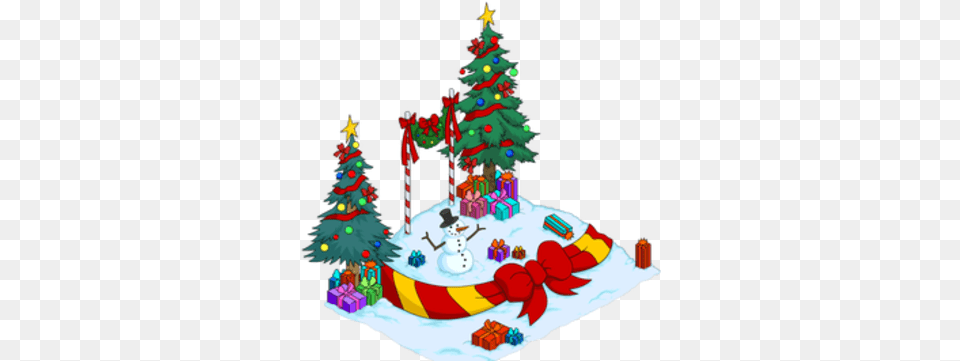 Large Snowy Christmas Hill The Simpsons Tapped Out Wiki Simpson Tapped Out Christmas, Birthday Cake, Cake, Cream, Dessert Png