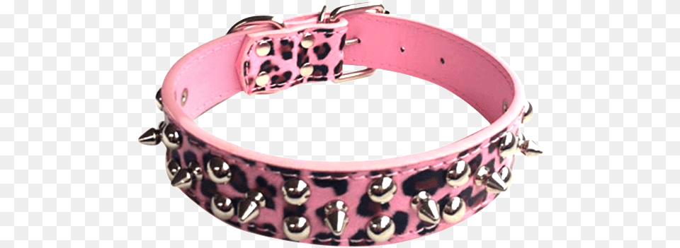 Large Spiked Studded Dog Pet Collar Faux Leather M Belt, Accessories Png Image