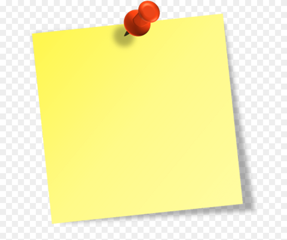 Large Sticky Note With Red Pin, Blackboard Png