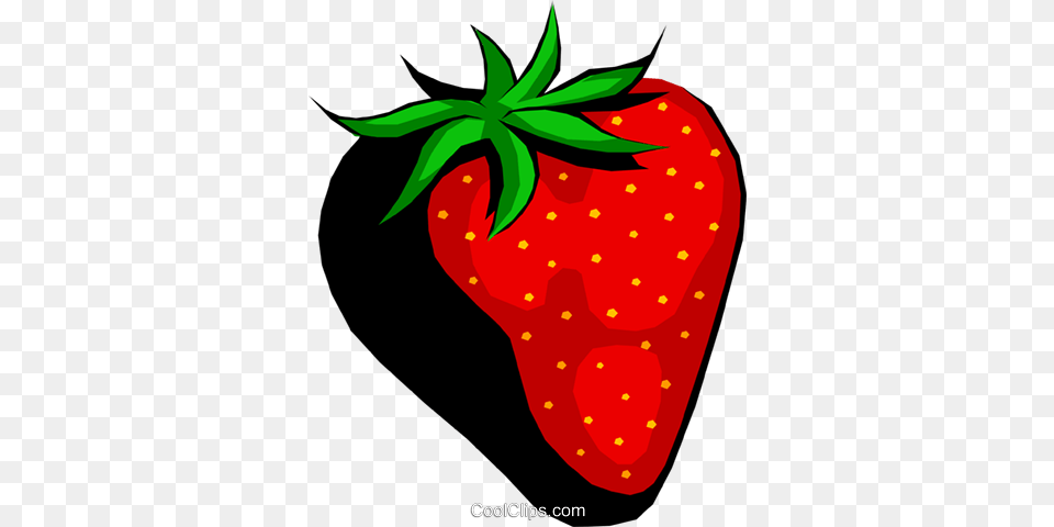 Large Strawberry Royalty Vector Clip Art Illustration, Berry, Food, Fruit, Plant Png Image