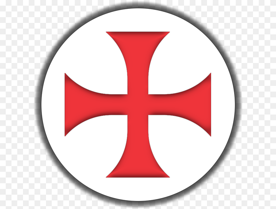 Large Templar Cross On Black Background Cross Templar, Logo, Symbol, First Aid, Red Cross Png