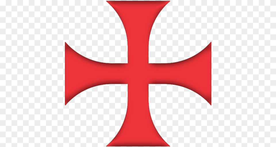 Large Templar Cross On Transparency Without The Circle Knights Templar Flag, Logo, Symbol, Emblem Png