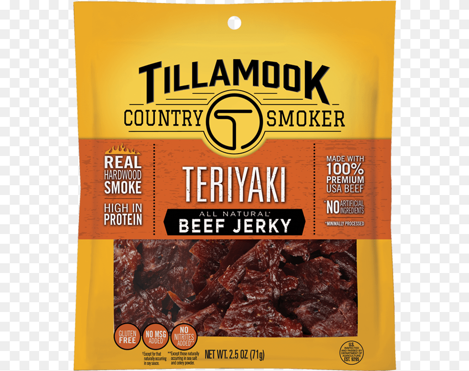 Large Teriyaki Beef Jerky Tillamook Honey Glazed Jerky, Advertisement, Poster, Bbq, Cooking Free Transparent Png