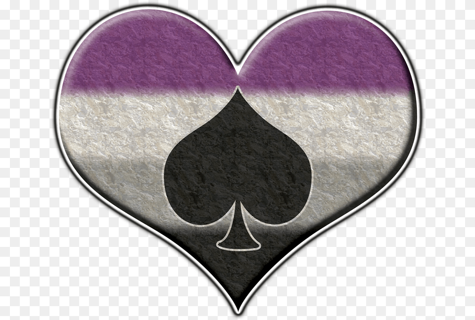 Large Texture Heart Filled With The Colors Of The Asexual, Disk, Logo, Symbol Free Png