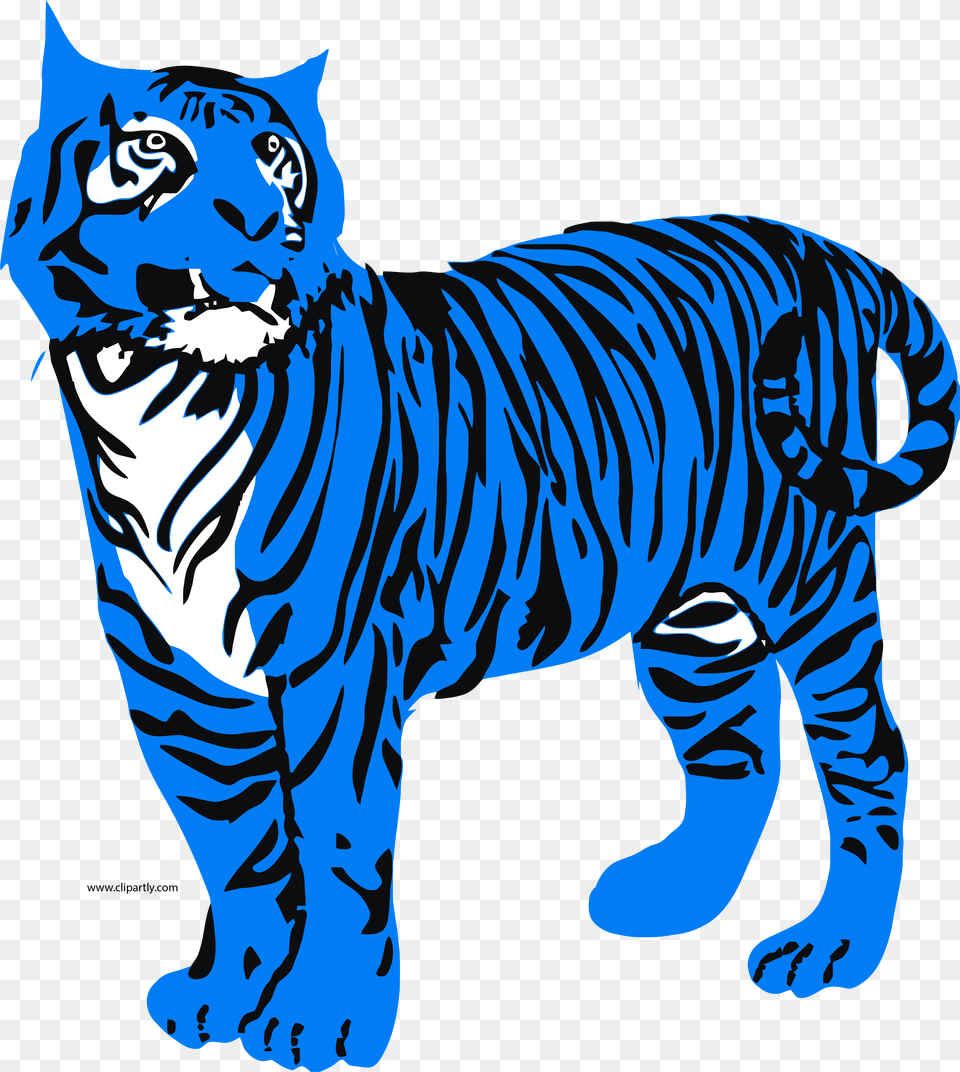 Large Tigger Standing With Curled Tail Clipart, Animal, Mammal, Tiger, Wildlife Free Transparent Png