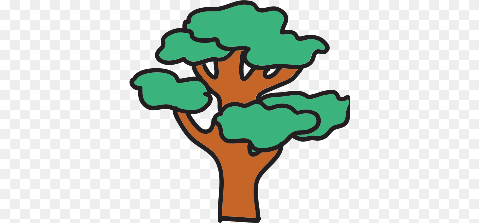 Large Tree Icon Drawing, Plant, Baby, Person, Art Png Image