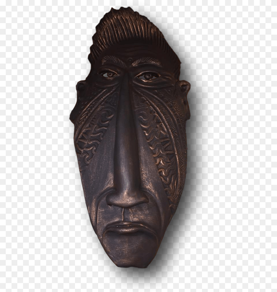 Large Tribal Mask Carving, Bronze, Adult, Photography, Person Free Transparent Png