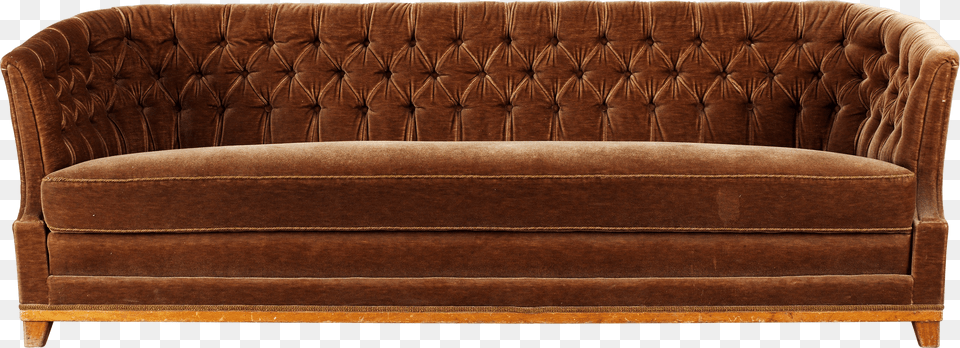 Large Vintage Fabric Sofa, Couch, Furniture Png