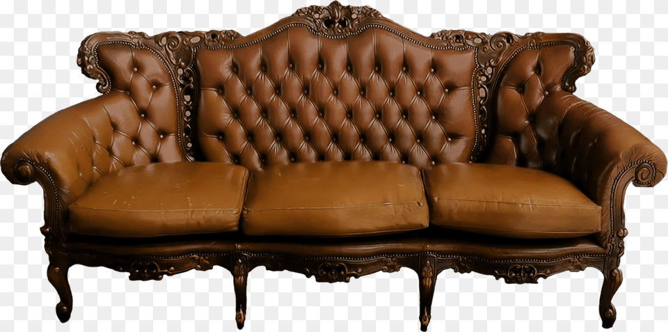 Large Vintage Sofa, Couch, Furniture, Chair Free Png Download