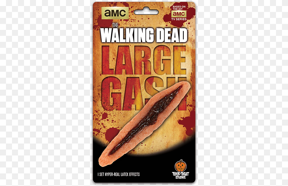 Large Walker Gash Appliance Walking Dead Deep Cut Latex Prosthesis, Food Png Image