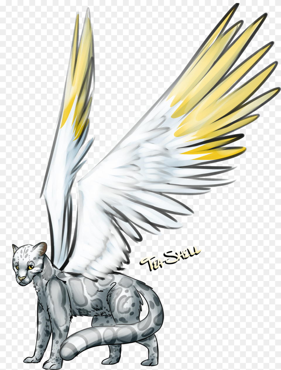 Large White Dragon Body One 39demon39 Wing One Angel, Animal, Bird, Parrot, Person Free Transparent Png