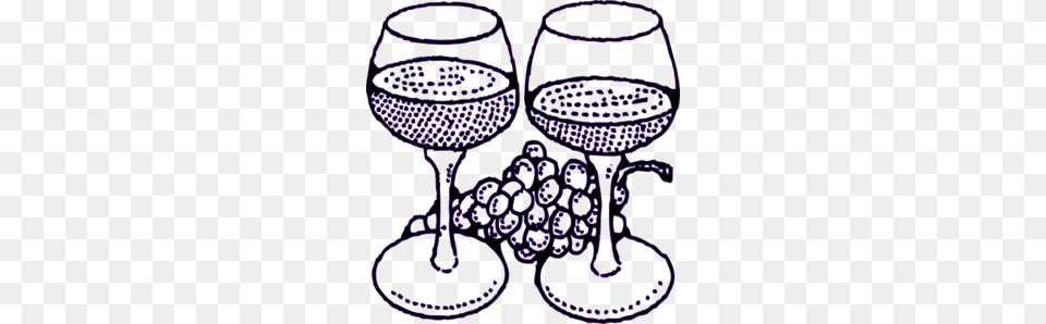 Large Wine Glasses With Grapes Purple Clip Art, Alcohol, Beverage, Glass, Liquor Free Png