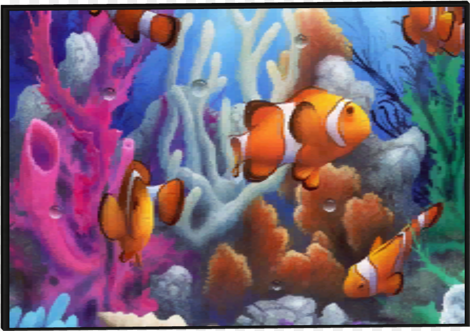 Large Zoo Mural 10 Fish Painting, Amphiprion, Sea Life, Sea, Reef Png Image