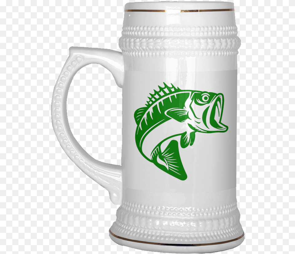 Largemouth Bass Beer Stein 22oz With Gold Trim Beer In Baden Wrttemberg, Cup Free Transparent Png