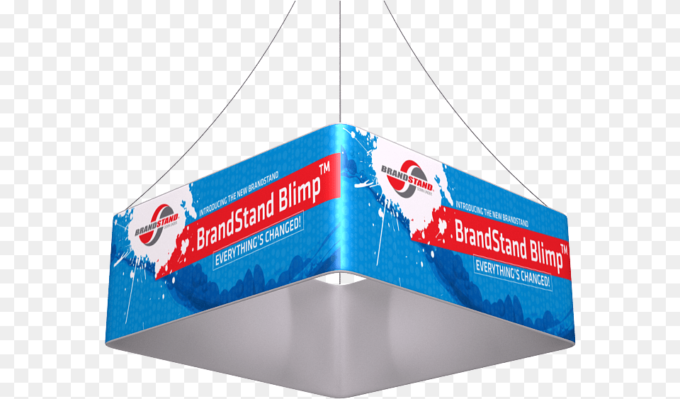 Larger Photo 8ft X 36in Blimp Quad Hanging Tension Fabric Banner, Box Free Png