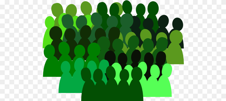 Larger Very Green Crowd Clip Arts Green Teamwork Clipart People, Person, Audience, Adult, Female Png Image
