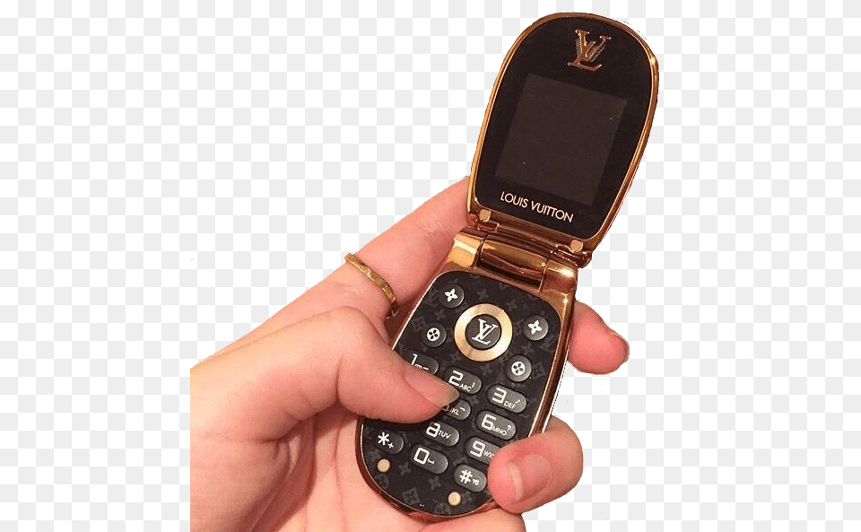Largest Collection Of Free Aesthetic Louis Vuitton Flip Phone, Electronics, Mobile Phone, Texting Png Image