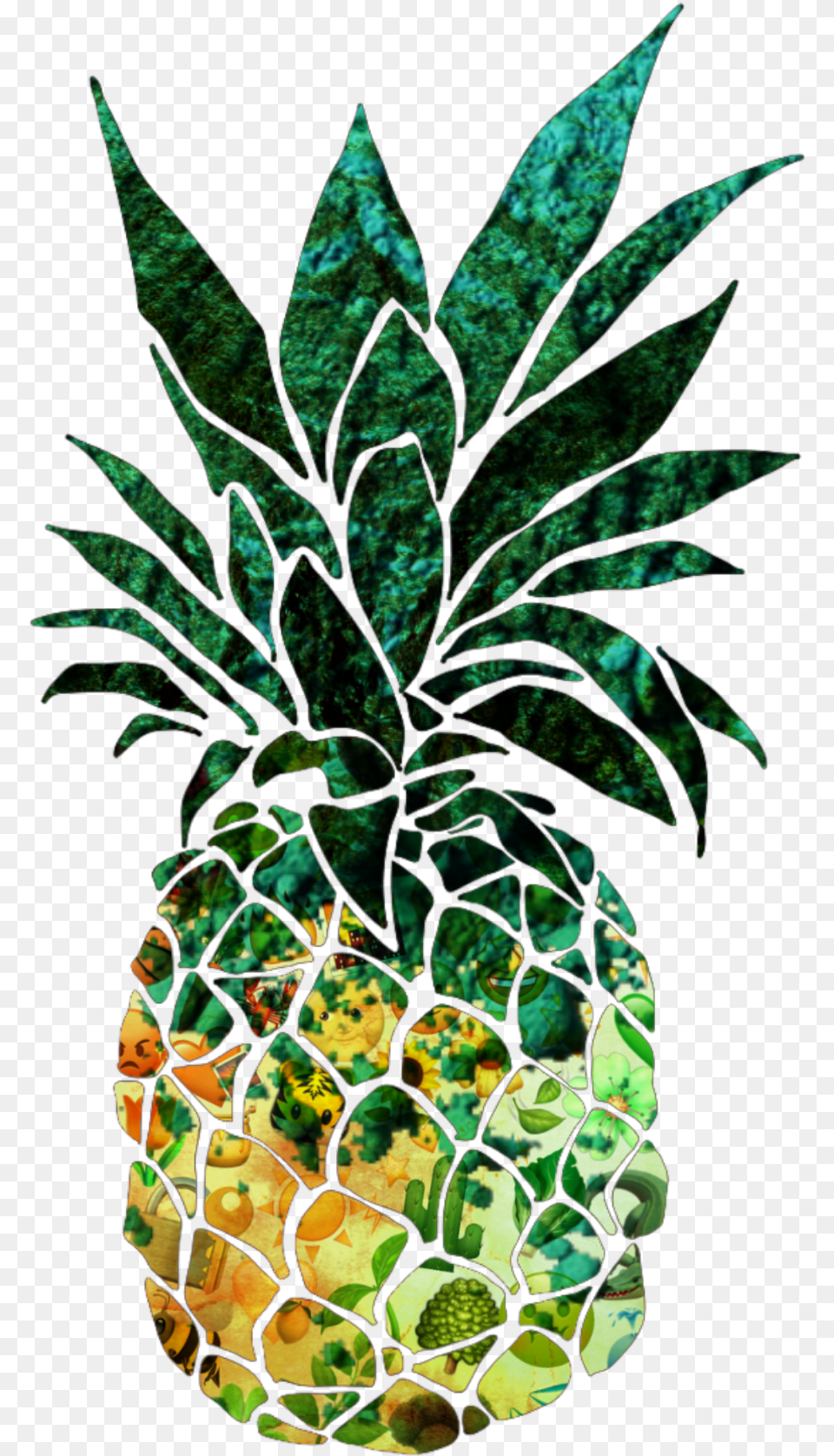 Largest Collection Of Free To Edit Abacaxi Stickers Painting Ideas Black And White, Food, Fruit, Pineapple, Plant Png Image