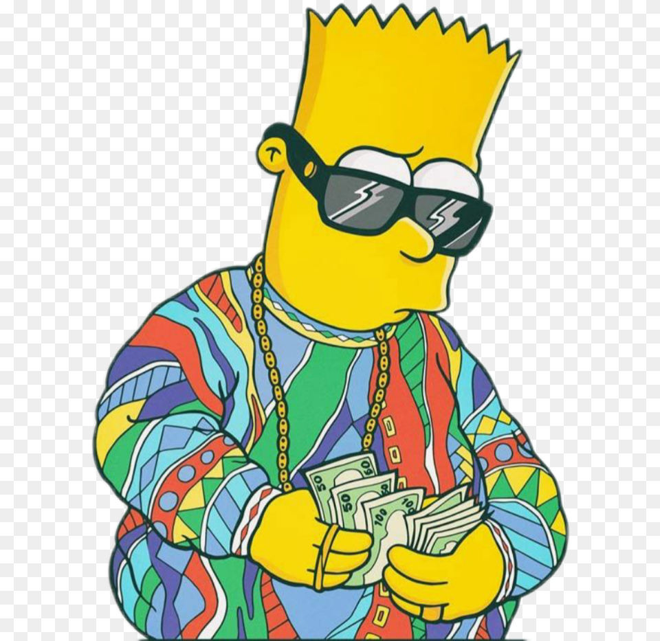 Largest Collection Of To Edit Dollars Stickers Simpsons Hip Hop, Adult, Male, Man, Person Free Png Download