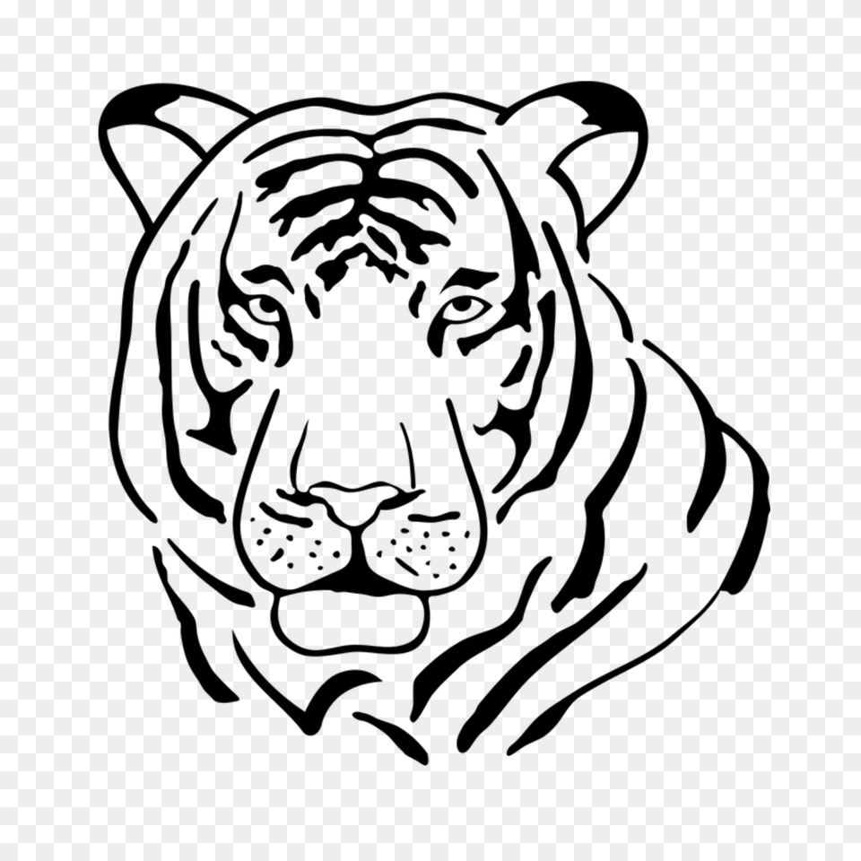 Largest Collection Of To Edit Tiger Stripes Stickers, Gray Free Png