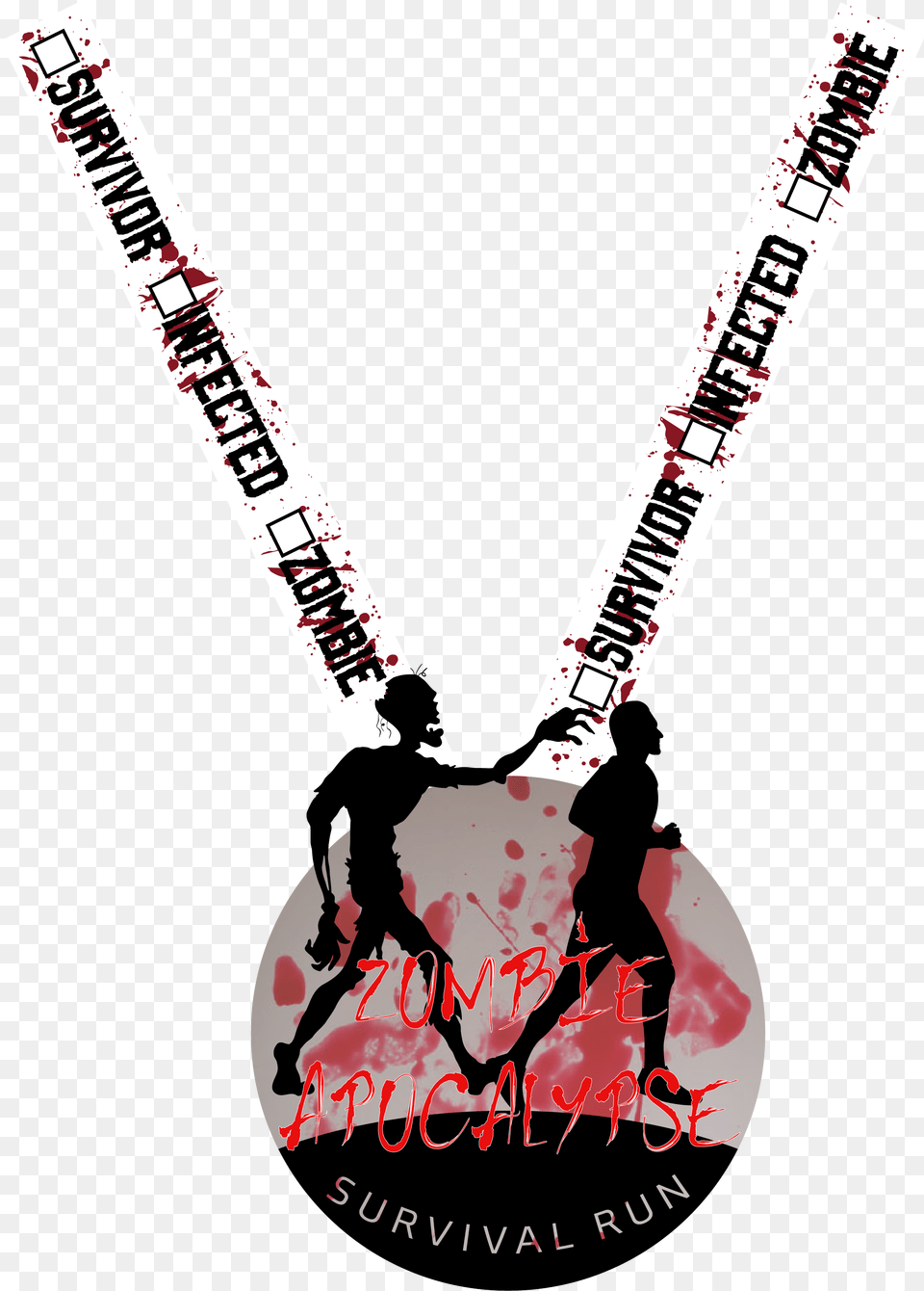 Largest Zombie Apocalypse Run, Accessories, Person, Jewelry, Necklace Png Image