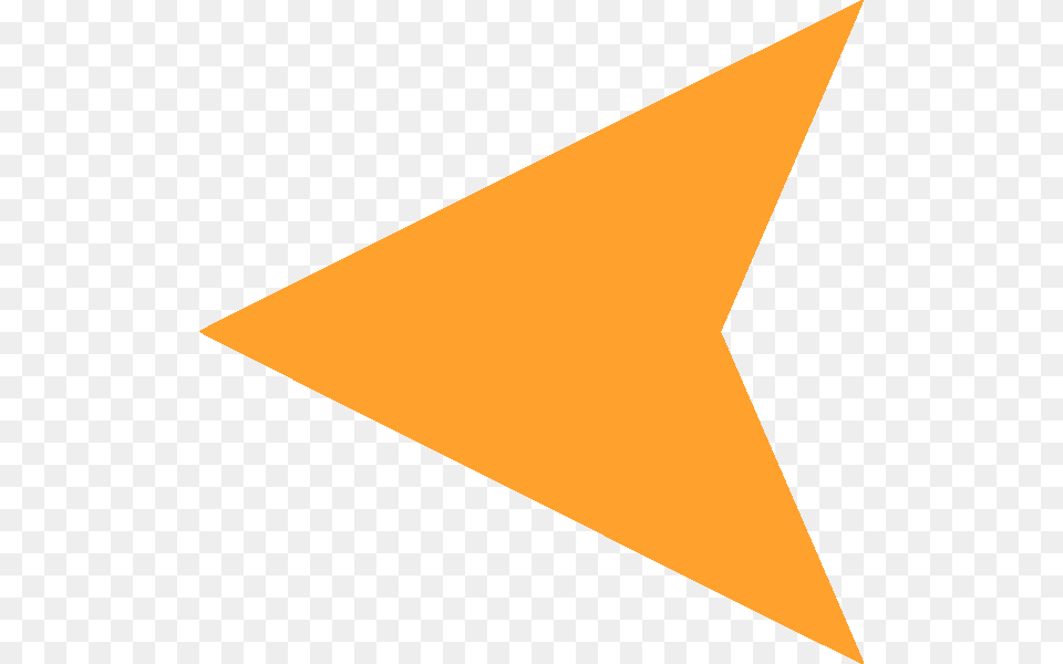 Larrow Bright Orange Left Arrow, Triangle Png Image