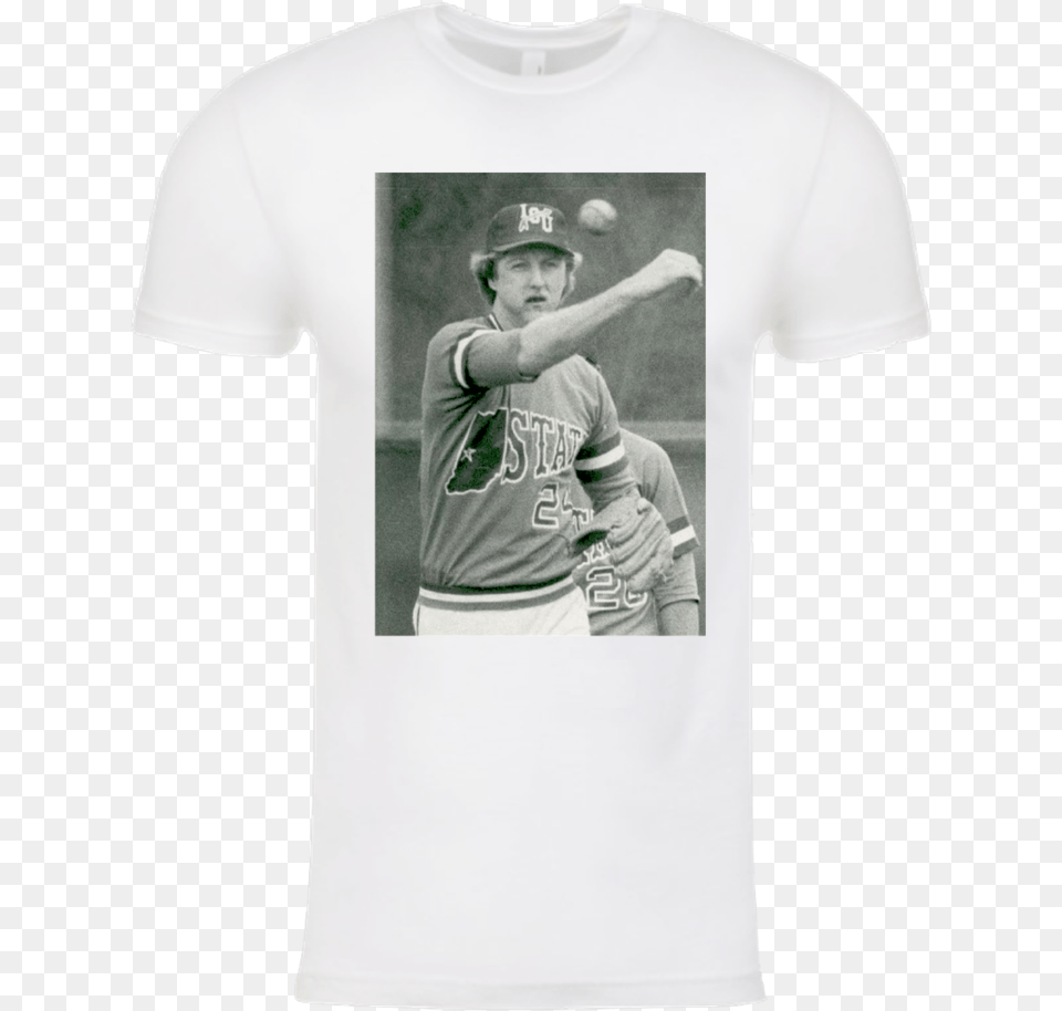 Larry Biesbol Wtpsports Larry Bird Indiana State Baseball, T-shirt, Person, Clothing, People Png