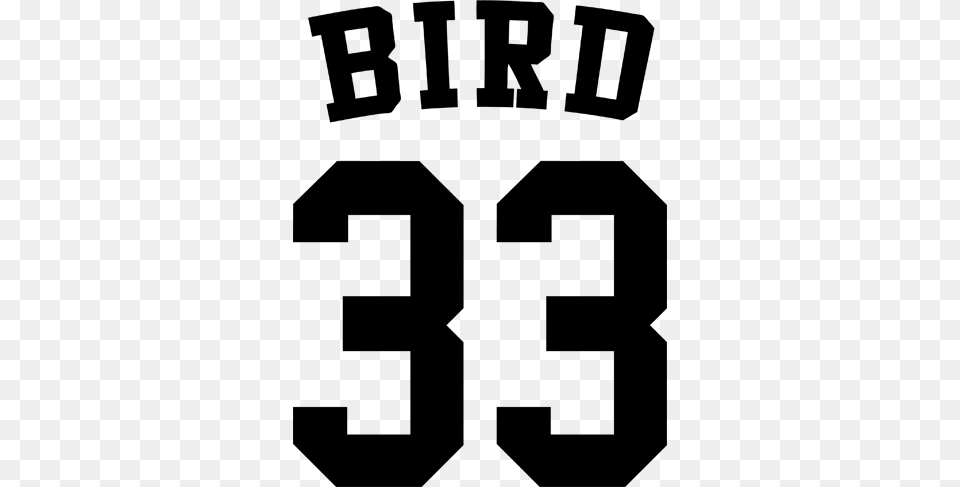 Larry Bird 33 Number Sticker Larry Bird Number, Gray, Lighting Free Png