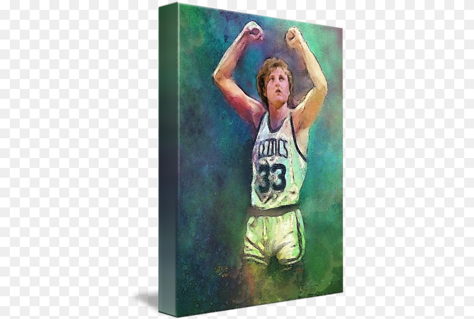 Larry Bird Boston Celtics Nba Art Basketball Uniform, Shorts, Clothing, Head, Portrait Png
