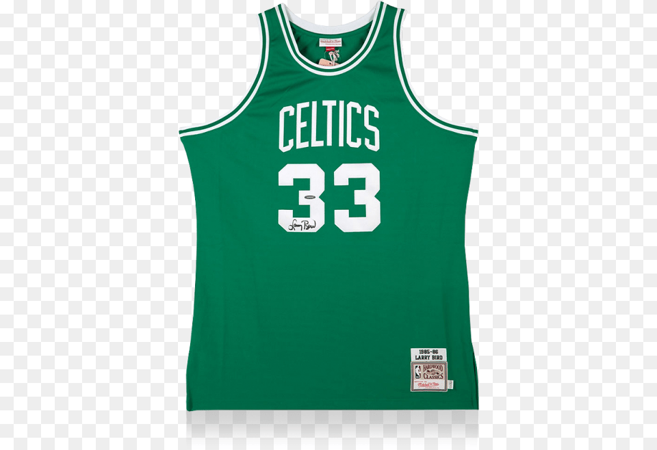 Larry Bird Front Signed Boston Celtics Sleeveless, Clothing, Shirt, Jersey, T-shirt Free Transparent Png