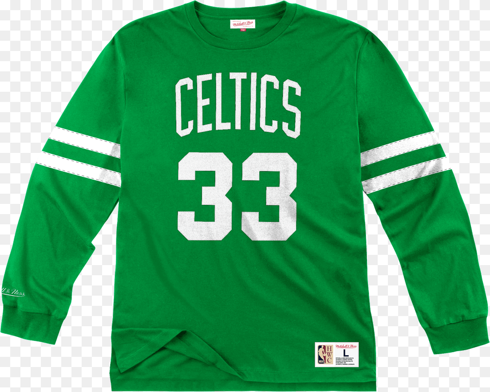 Larry Bird Name Number Longsleeve Larry Bird Signed Jersey, Clothing, Long Sleeve, Shirt, Sleeve Free Png