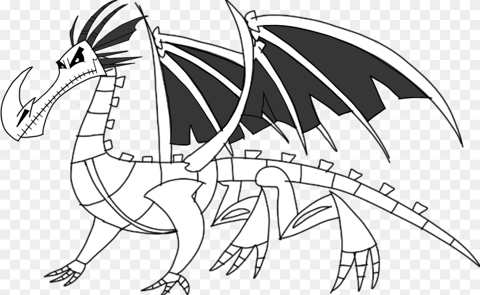Larry Bones Undead Dragon Drawing, Animal, Dinosaur, Reptile Free Transparent Png
