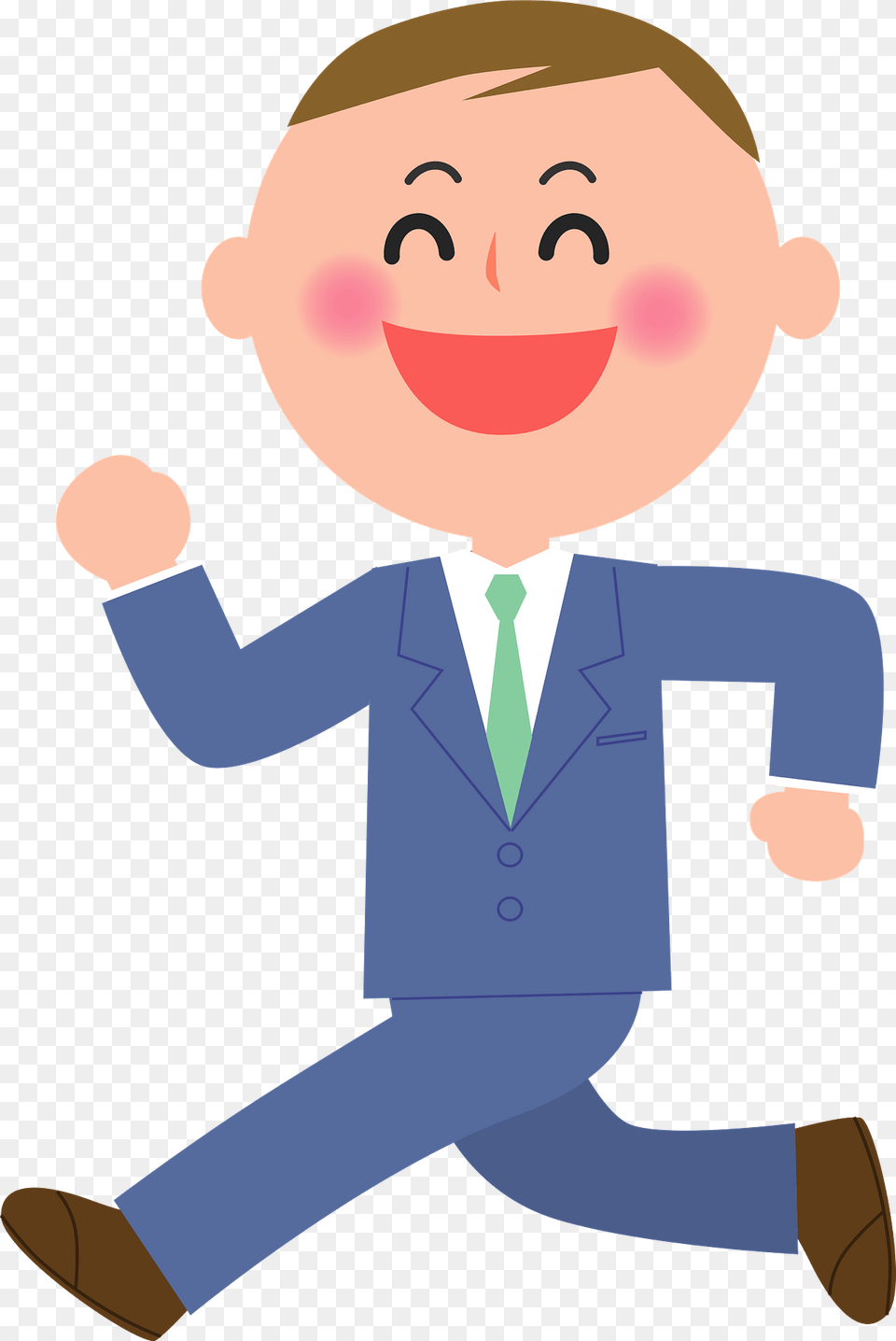 Larry Businessman Is Running Clipart, Formal Wear, Clothing, Suit, Baby Png