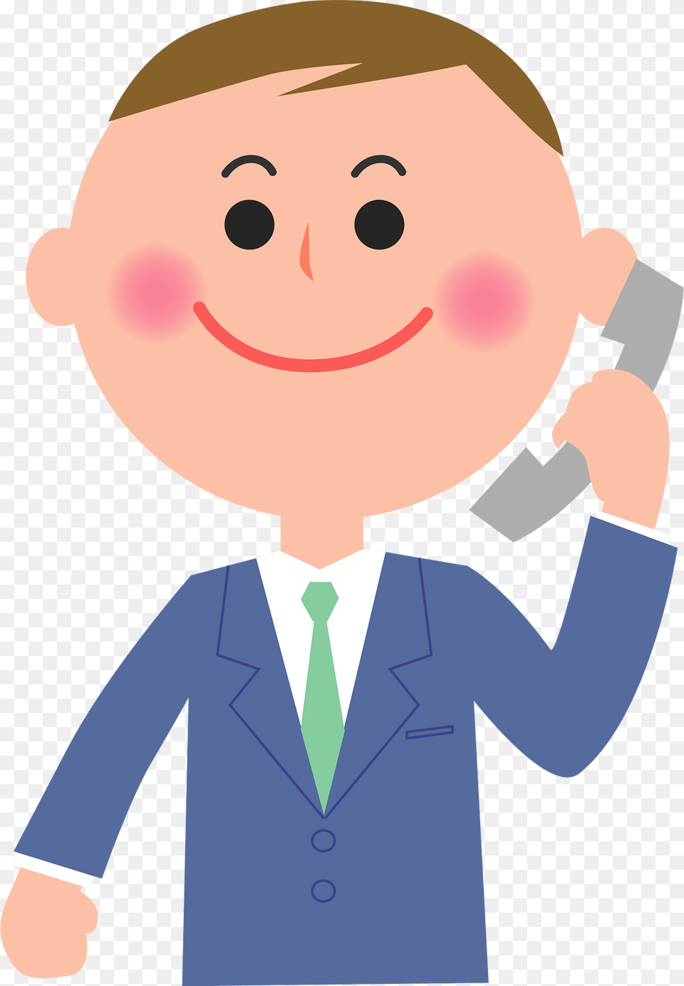 Larry Businessman Is Talking On The Telephone Clipart, Accessories, Tie, Formal Wear, Baby Free Png Download