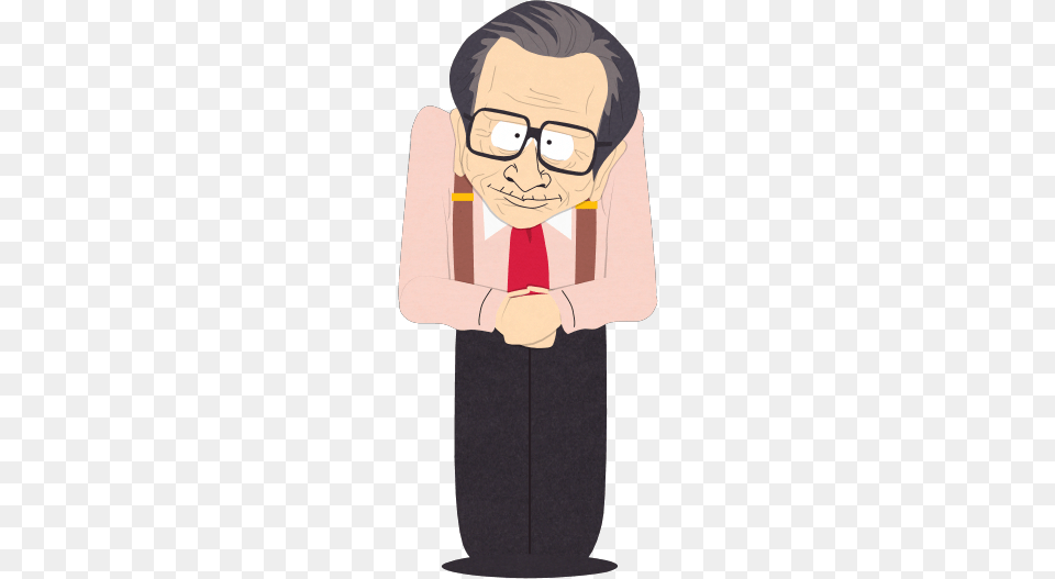 Larry King Cartoon, Person, Male, Boy, Child Free Png Download