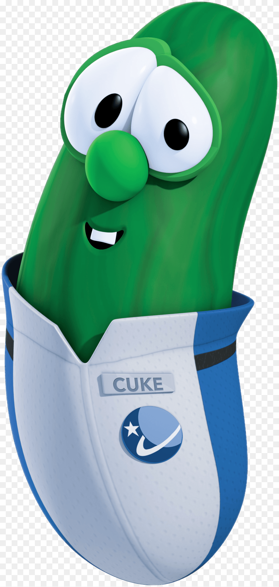 Larry The Cucumber As Cuke Transparent Stickpng Veggietales Veggies In Space The Fennel Frontier, Baseball Cap, Cap, Clothing, Hat Png Image