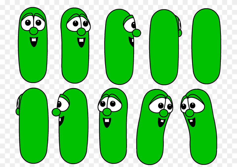 Larry The Cucumber Clip Art Clipart, Green, Vegetable, Produce, Plant Free Png Download